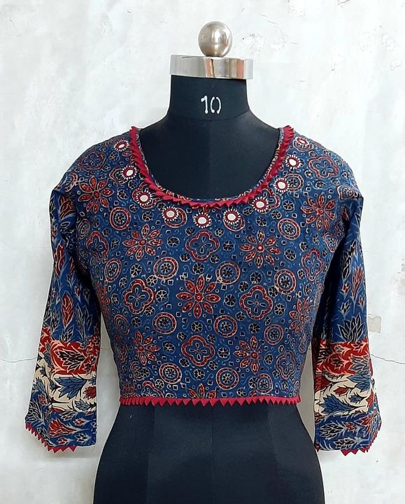 Ajrakh blouse uploaded by Ajrakh_craft_and_store on 1/1/2022