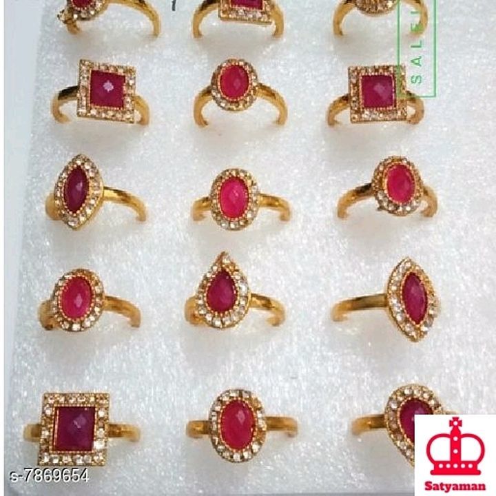 Catalog Name:*Sizzling Charming Rings*
Base Metal: Alloy
Plating: Variable (Product Dependent)
Stone uploaded by Satyanam Reseller on 9/28/2020