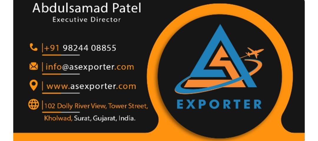 Visiting card store images of A.S.EXPORTER