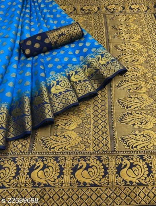 Catalog Name:*Fancy Sarees*
Saree Fabric: Banarasi Silk
Blouse: Running Blouse
Blouse Fabric: Cotton uploaded by Shopping moll aur electronics  on 1/1/2022