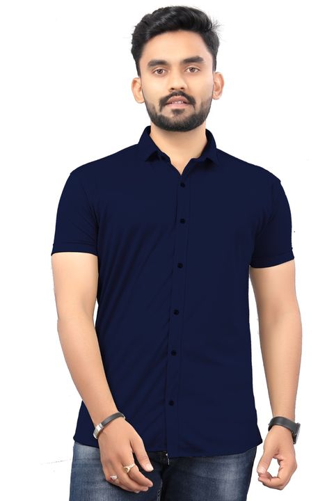 Men's casual Lycra shirt uploaded by Amrutai creation on 1/1/2022