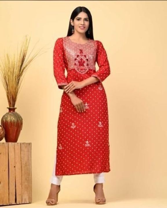 Post image Women Embellished Straight Cotton Kurti
Featuring our Maroon self-design straight cotton calf length kurta, has a round neck, three-quarter sleeves, straight hem, side slits 💙
Get your hands on our Latest Trends with super exciting offers.