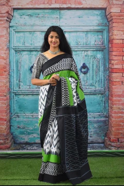 Mulmul cotton sarees uploaded by mashaallah kalamkari collections on 1/1/2022