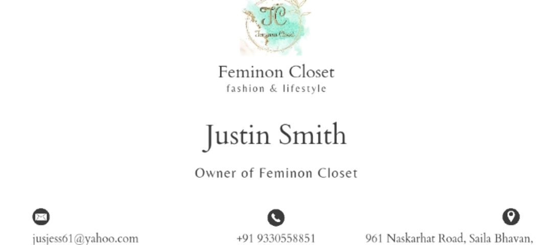 Visiting card store images of Feminon Closet