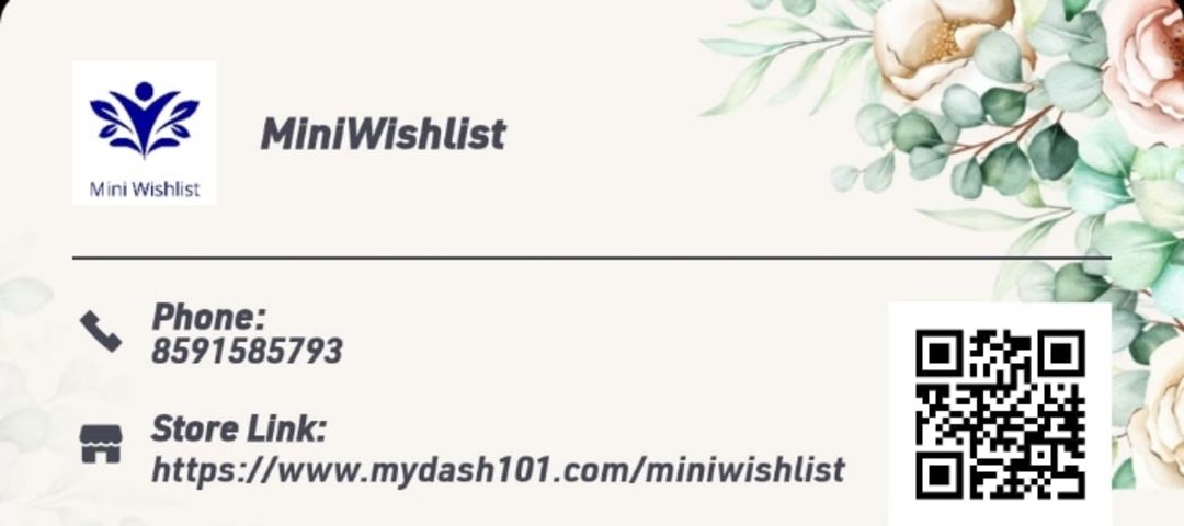 Visiting card store images of Mini Wishlist