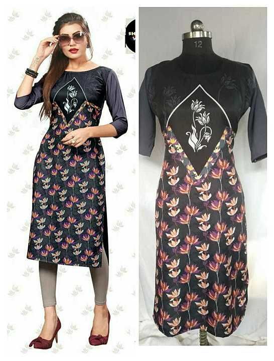 NEW AMARICAN CRAPE KURTIS    
 uploaded by business on 9/28/2020