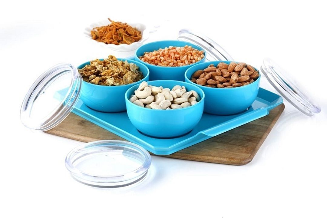 4 Pcs Dry Fruit Air Tight Bowl With Tray

 uploaded by Wholestock on 9/28/2020