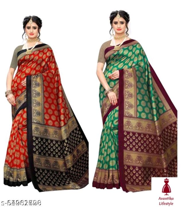 Jivika Attractive Sarees
Saree Fabric: Art Silk
Blouse: Running Blouse
Blouse Fabric: Art Silk
Patte uploaded by Shivom Collection  on 1/2/2022