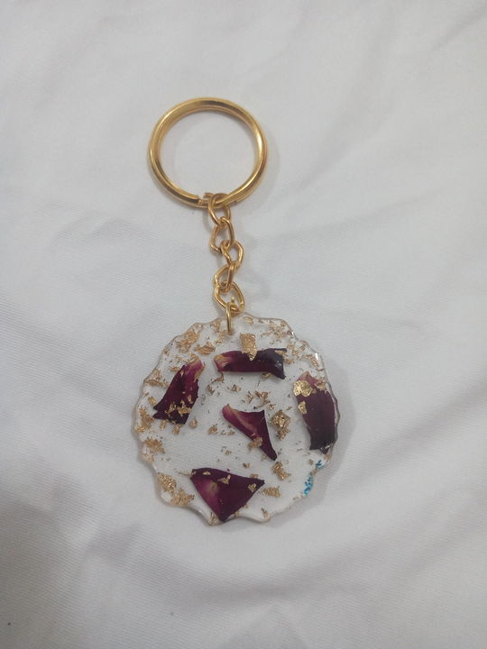 Rose preserved keychain uploaded by business on 1/2/2022
