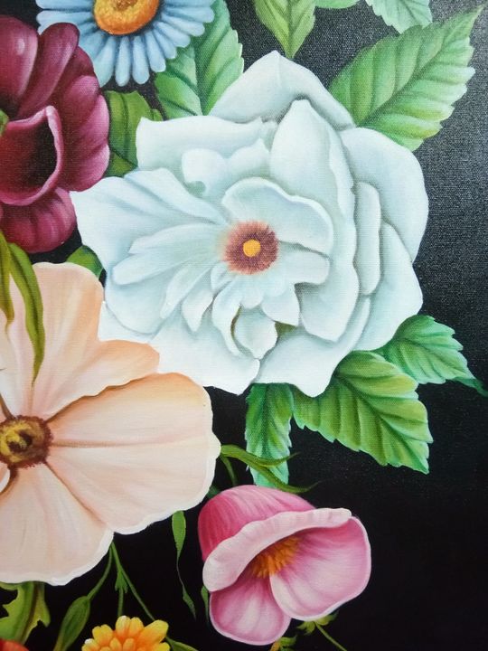 Flower painting uploaded by Colour's of art on 1/2/2022