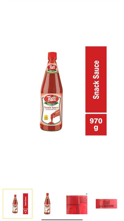 Tops Snack Sauce 970gm uploaded by Naresh Enterprises on 1/2/2022