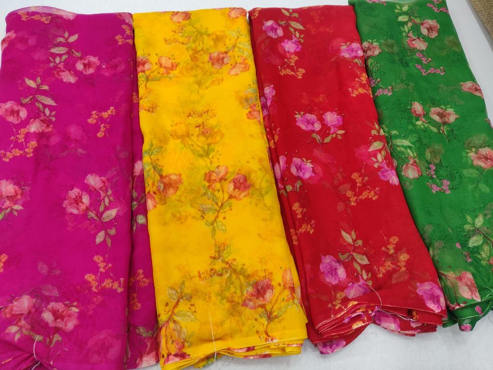 Post image Mujhe Royal Georgette saree ki 10 Pieces chahiye.
Mujhe jo product chahiye, neeche uski sample photo daali hain.