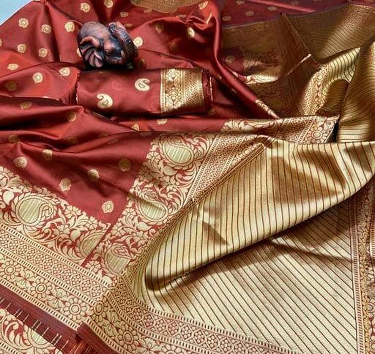 Banarasi Jacquard Saree With Blouse Piece uploaded by business on 9/28/2020