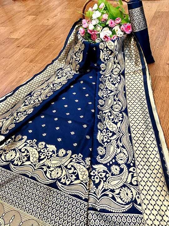Banarasi Silk Saree With Unstitched Blouse uploaded by business on 9/28/2020
