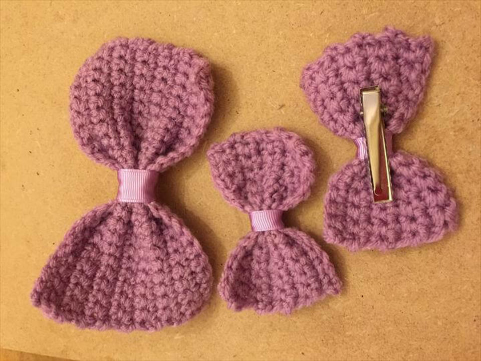 Crochet bows clips uploaded by The_scrunchies_shop on 1/3/2022