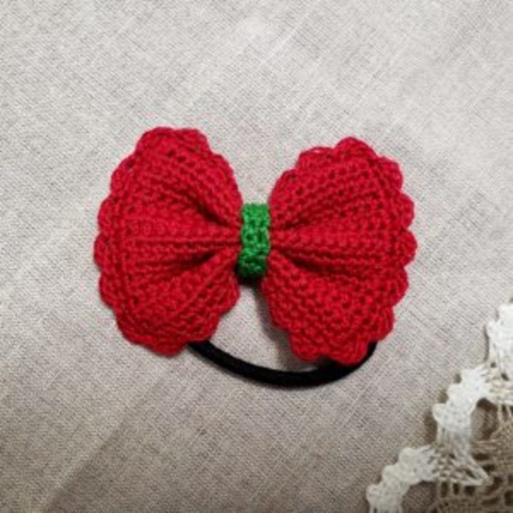 Crochet bow scrunchies uploaded by The_scrunchies_shop on 1/3/2022