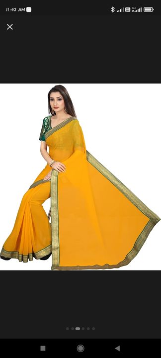 Yellow saree uploaded by Zee Enterprises on 1/3/2022