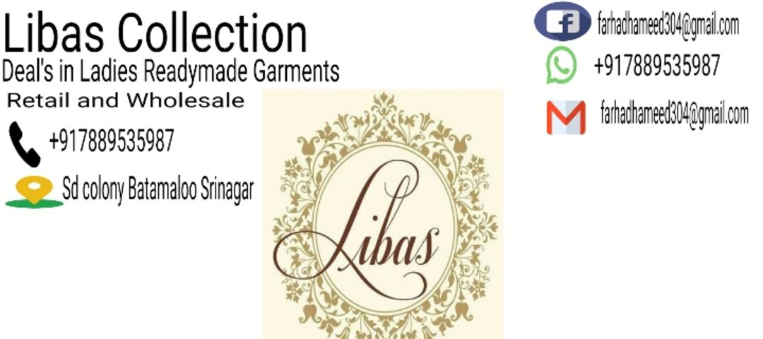 Visiting card store images of Libas