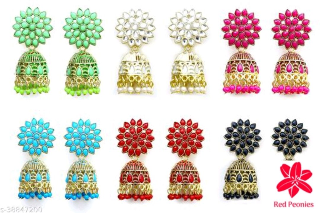 6 colour Jhumka  uploaded by business on 1/3/2022