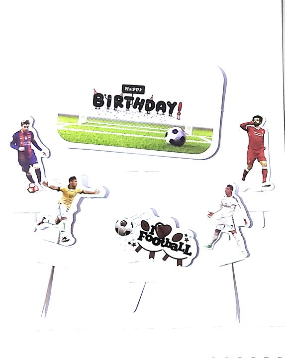 Football Birthday party theme cake topper  uploaded by Mumbai Bakers on 1/3/2022