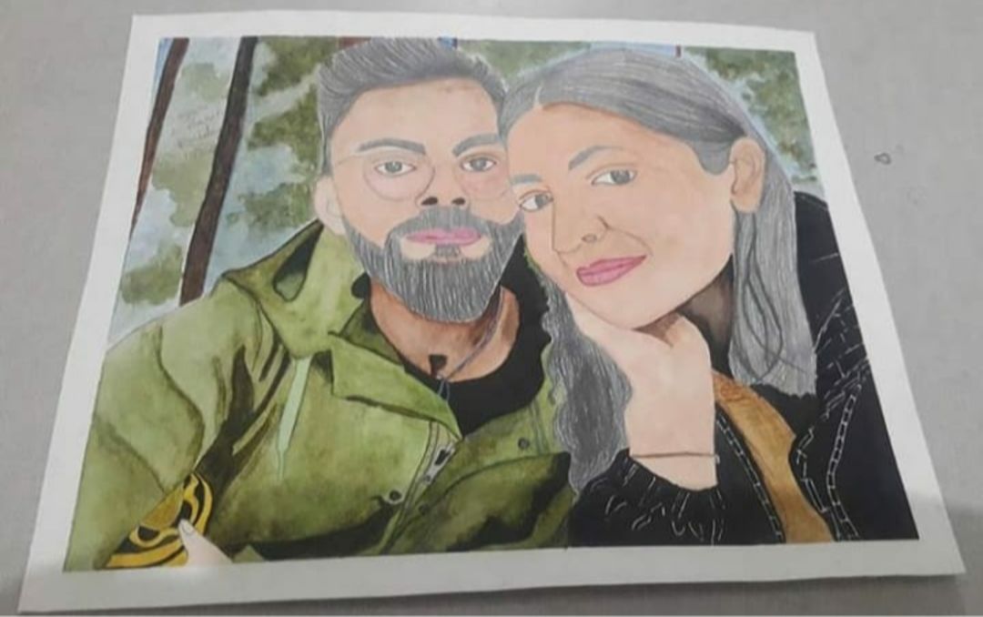 Virat Anushka Drawing  uploaded by All type of Drawing on 1/3/2022