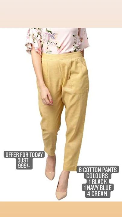 Cotton pants uploaded by Laksh creation on 1/3/2022