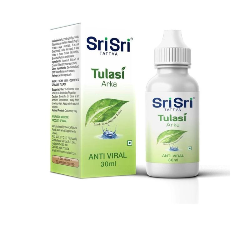 Post image *Jay Jagannath* Tulasi Arka- Anti viral,30 ml

*Rs.80*
*whatsapp.9937045496*

Key Benefits
It is useful in cough, cold, dyspnoea, hiccups.
Relieves sore throat, bronchitis, bronchial asthma and malaria.
It enhances immunity to fight with bacteria.
