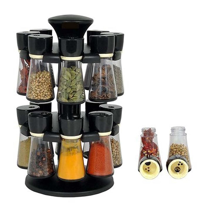 Multipurpose 16 Piece Revolving Plastic Spice Rack Storage Jar Condiment Set uploaded by business on 1/4/2022
