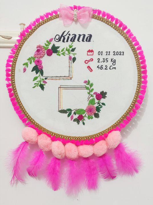 Hoop embroidery photo frame  uploaded by Handmade fashion on 1/4/2022