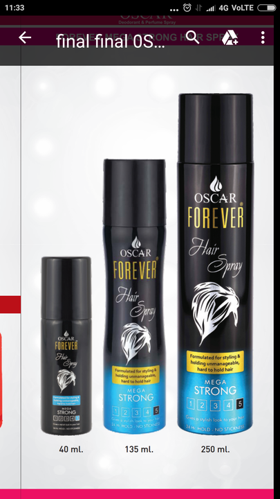 Oscar Forever Hair Spray  uploaded by business on 1/4/2022