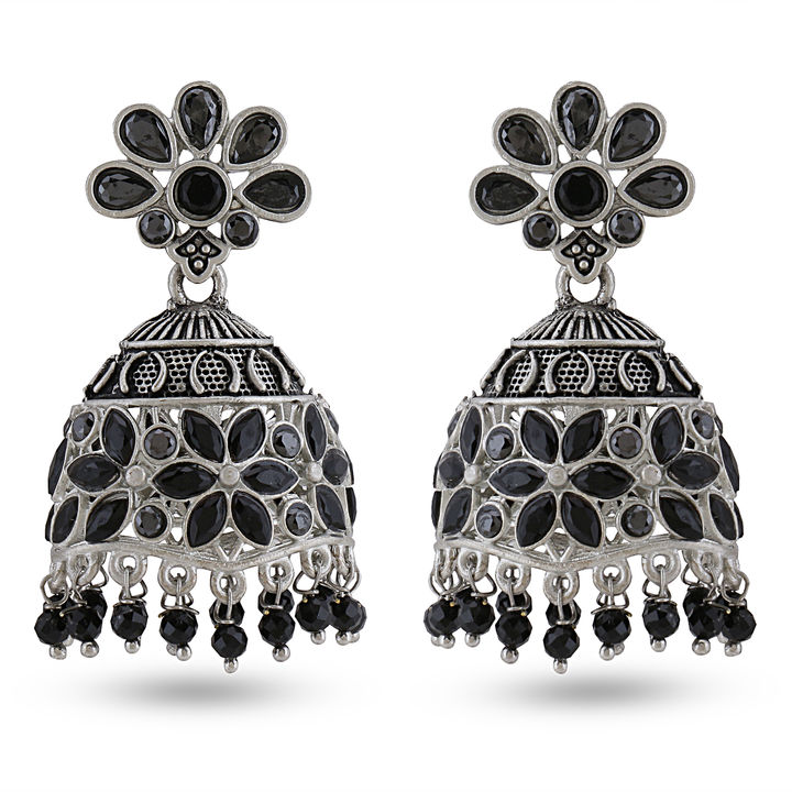 Gorgeous light Weight oxidised Silver black Jhumki Earrings uploaded by business on 1/4/2022