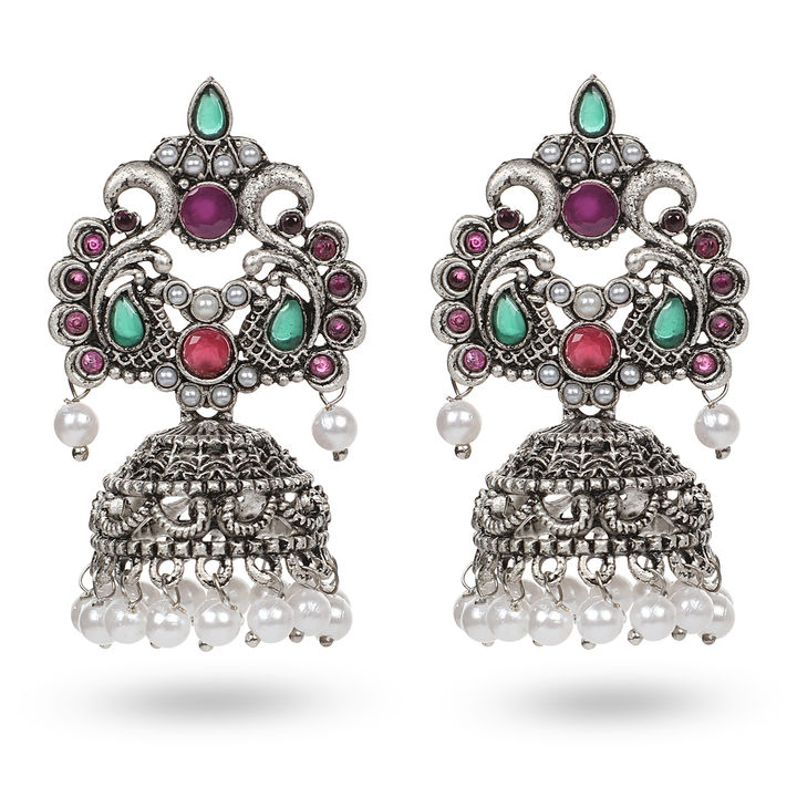 Traditional Oxidised Silver Jhumki Earrings uploaded by business on 1/4/2022