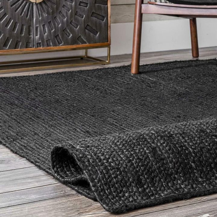 Breaided jute black designer rug uploaded by Gagan Carpet Rugs on 1/4/2022