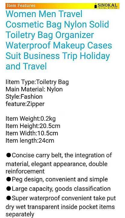 
*Hot Selling New  Waterproof cosmetic bag / large capacity storage bag portable  uploaded by Yasin Salles  on 6/8/2020