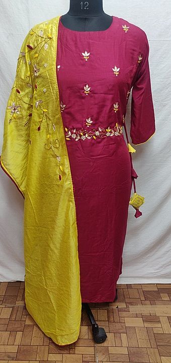 Maslin kurti with hand work all over  uploaded by business on 9/28/2020