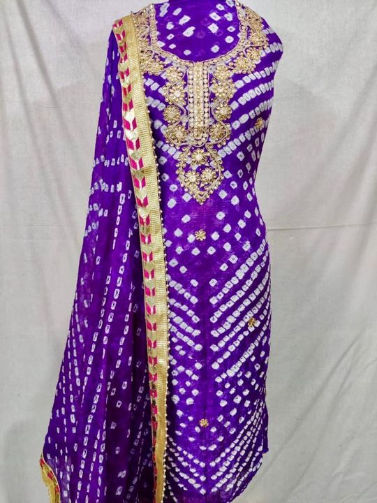 Bandhani Silk Shuit Set  uploaded by Ahamad Textile  on 1/4/2022