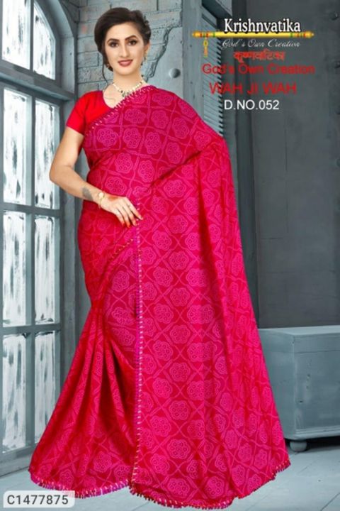 Post image Bandhani sarees... all materials available Contact  : 9157255629