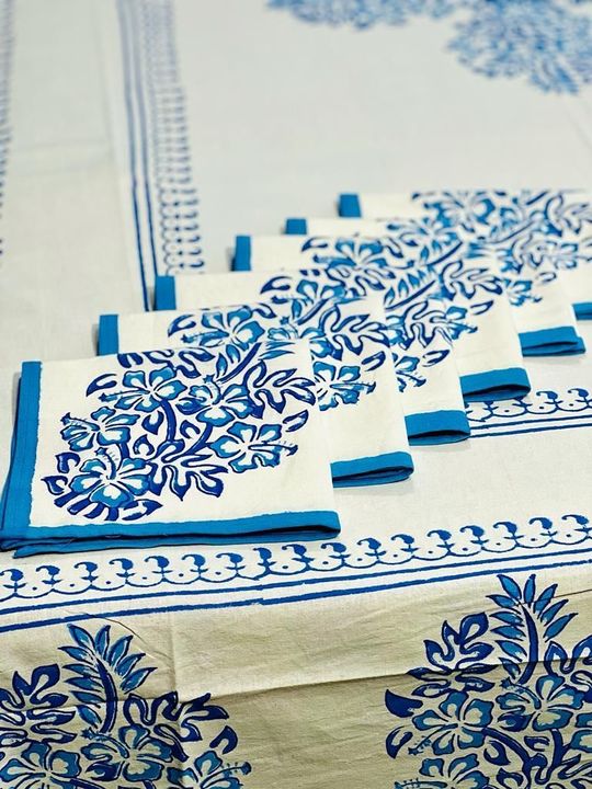 Handblock printed table covers uploaded by Dikrati traders on 1/4/2022