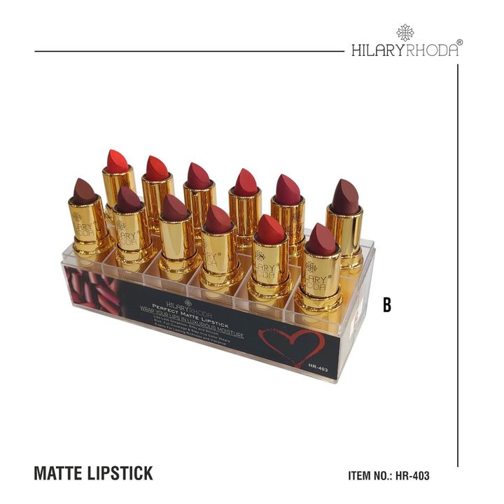 Hillary Rhoda matte lipstick's 12 pisc box uploaded by KBC COSMETICS on 1/4/2022