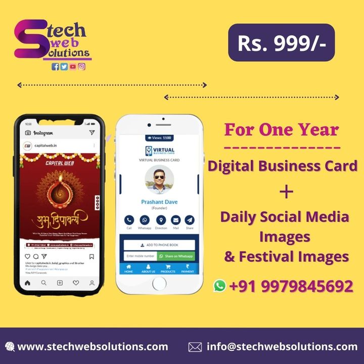 Digital business card & Daily social media post uploaded by Stech Web Solutions on 1/5/2022