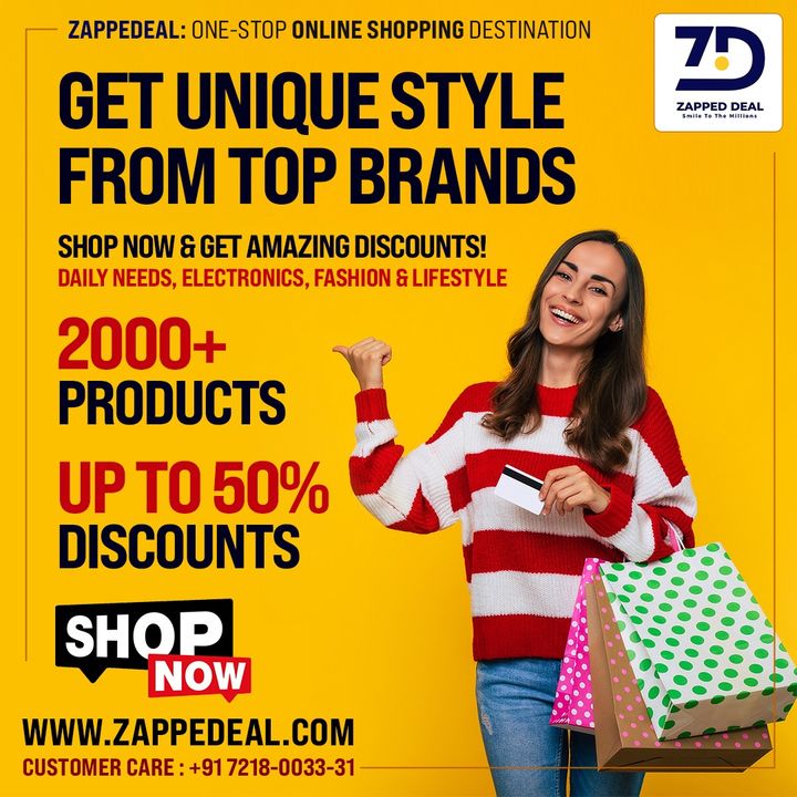 Post image Visit www.zappedeal.com for shopping and to get more discounts. What's app on 7218003331 for more information.