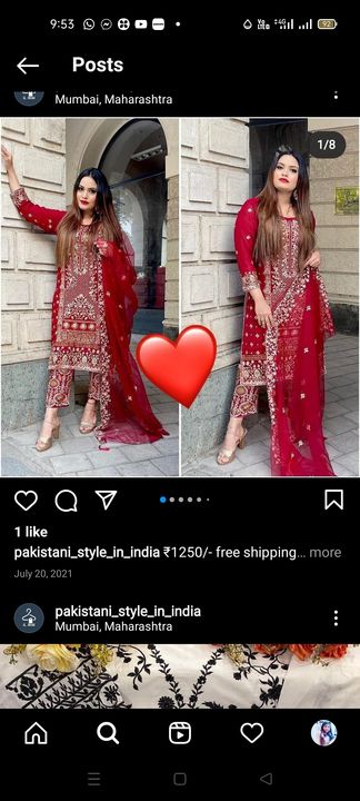 Post image Mujhe Mujhe readymade Pakistani collection chaiye
Fully stitched contact me 8950008652 watsp me ki 10 Pieces chahiye.
Mujhe jo product chahiye, neeche uski sample photo daali hain.