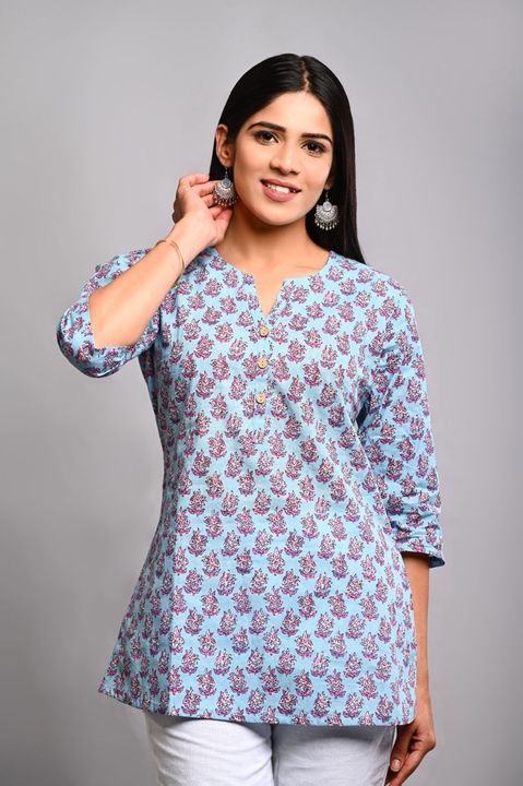 Launching Smart Wear Pure Cotton short kurti Top uploaded by business on 1/5/2022