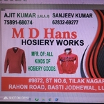 Business logo of M D HANS HOSIERY WORKS