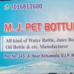 Business logo of M j pet bottling