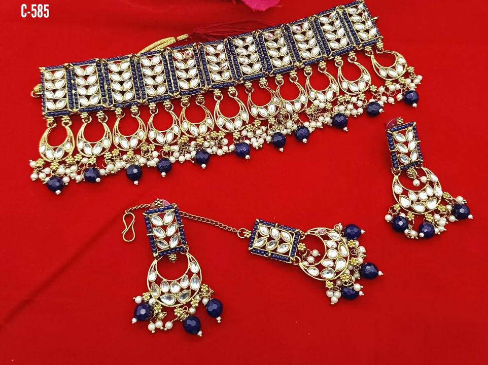 High Quality Heavy Kundan and Diamond Jewellery Set Only  uploaded by business on 1/5/2022
