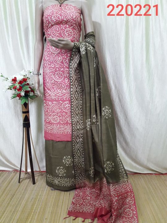Khadi Silk Dress Matarial Suits piece uploaded by SILK TEXTILES BHAGALPUR on 1/5/2022
