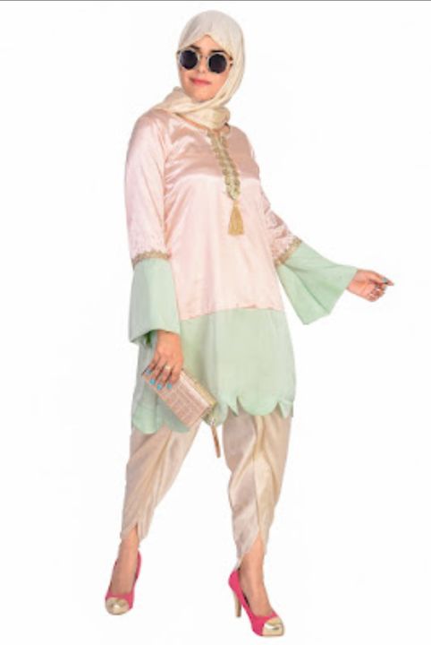 Peach & pista party tunic uploaded by Al mohtarma on 1/5/2022