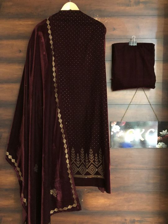 Product image with price: Rs. 3500, ID: velvet-suit-14e5be68