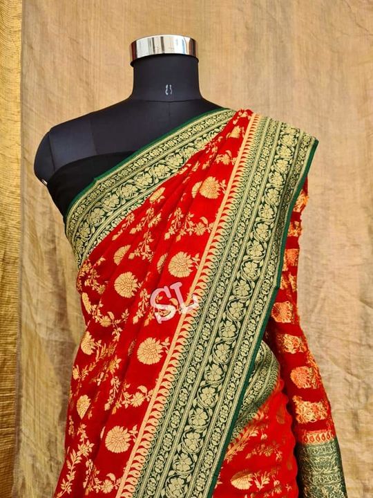 Gergette silk saree  uploaded by Isma creation on 1/6/2022